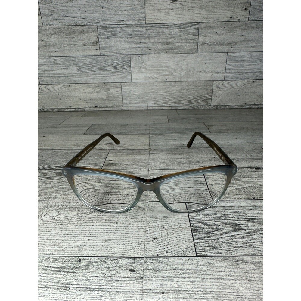 Maui Jim Eyeglasses Frames MJO2122-06E Clear Blue Brown Cat Eye 53-16-135 Italy